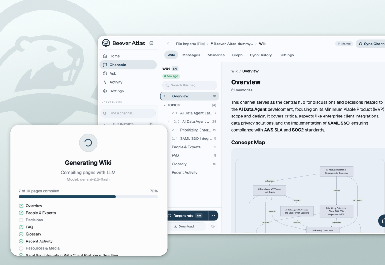 Beever Atlas product UI